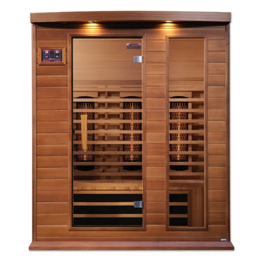 3 - Person Bluetooth Compatible FAR Infrared Sauna in Cedar - Melillo EnterprisesAll categories